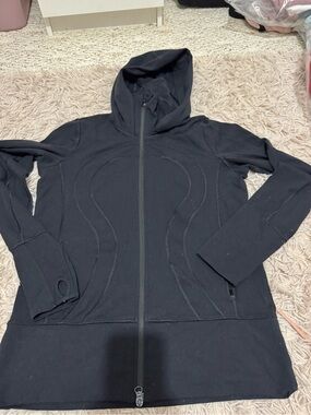 lululemon athletica Black Hooded Full-Zip Utility Jacket